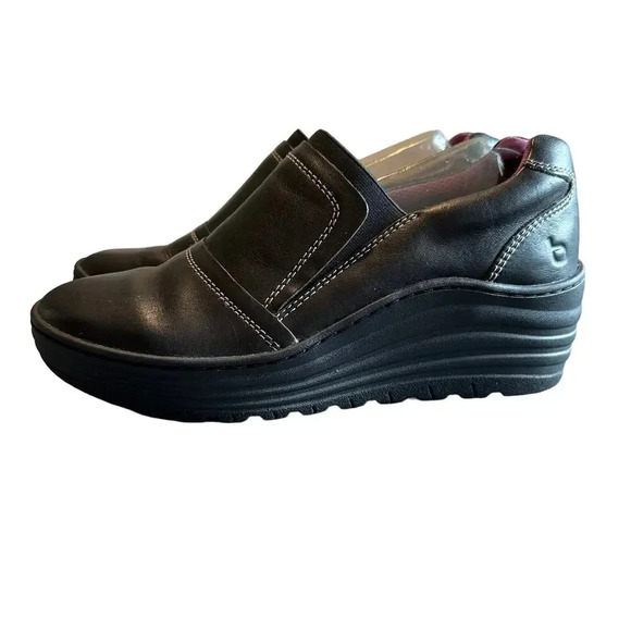 Bionica Grinnell 9M Black‎ Italian Leather Wedge Shoes 4506001 Slip Resistant - Picture 3 of 10